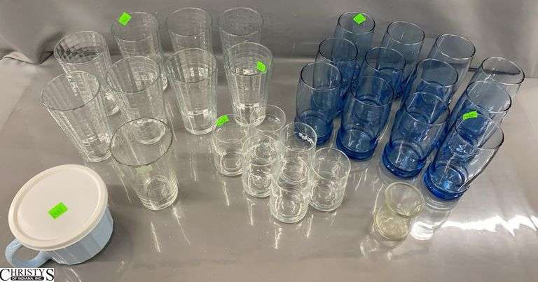 Cobalt Blue Tumblers, Juice Glasses, Soup Warmer image