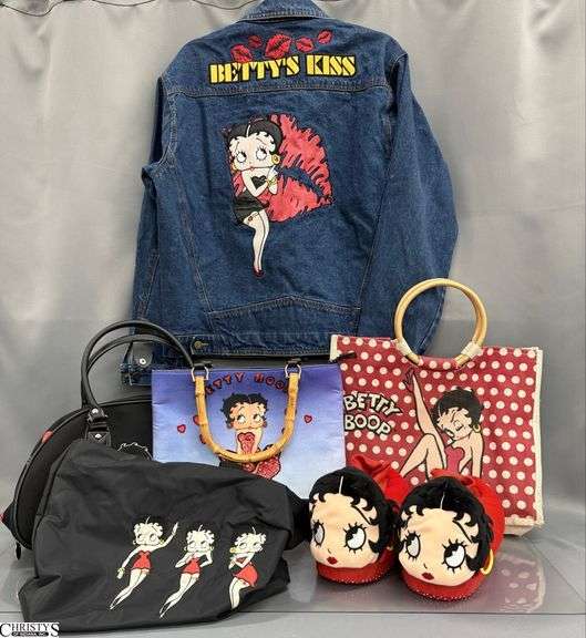 Betty Boop Ladies Jean Jacket, Travel Bags, Slippers - Jacket marked Medium image