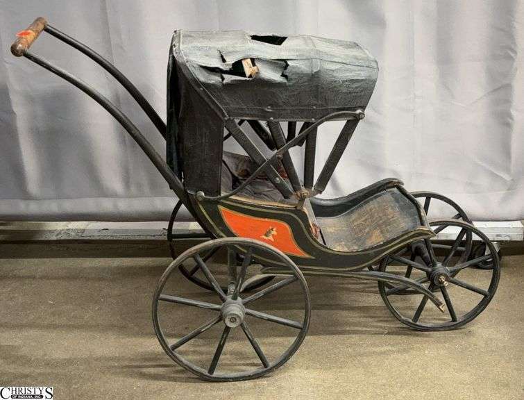 Antique Damaged Buggy, 26" Tall To Handle image