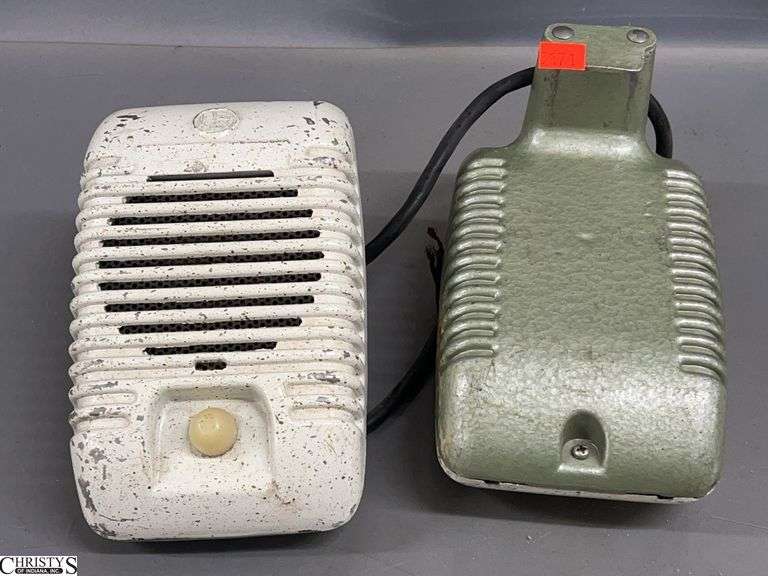 2 1940's Projected Sound Plainfield Indiana Drive In Movie Car Speakers - 5" x 7" - some wear, cords cut image