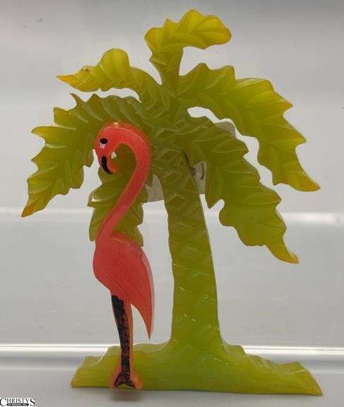 J.L. Foltz 08 Palm Tree With Flamingo 2.75" Tall image