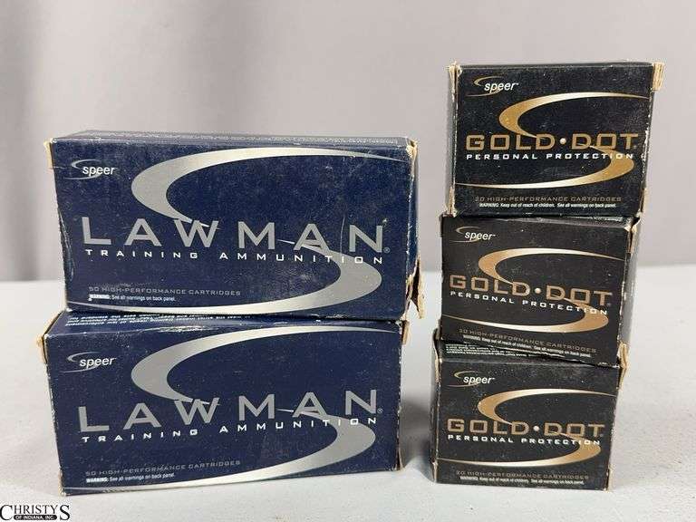 3 Boxes of 20 Speer Gold Dot 357 Sig 125gr. GDHP Cartridges, 1 1/2 Boxes of Speer Lawman Training Ammunition 357 Sig 125 GR TMJ (70 total rounds of Lawman image