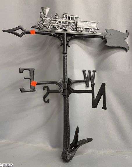 Train Motif Cast Aluminum Weather Vane - 24" x 27" image