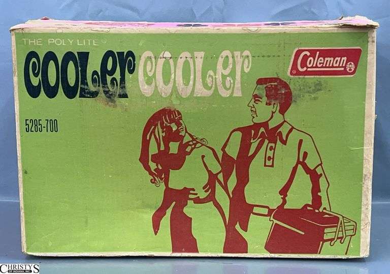 Vintage Green The Poly Lite Cooler Cooler In Original Box image