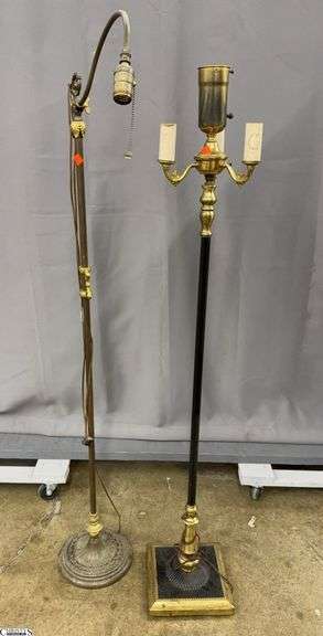 Pair of Floor Lamps Needs Repair Tallest 58" image