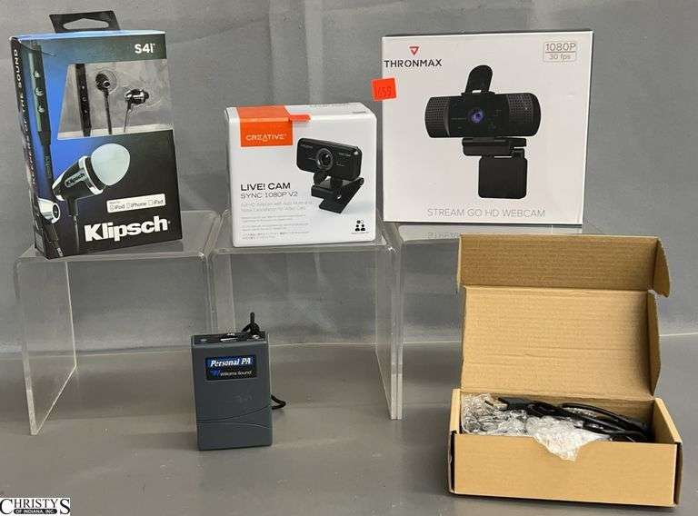 Webcams, Earbuds, Personal PA - 5pcs - Thronmax, Creative, Klipsch image