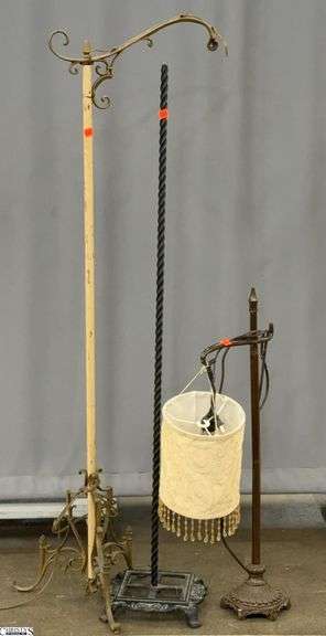 3pcs Damaged Floor Lamps, Table Lamp Tallest 54" image