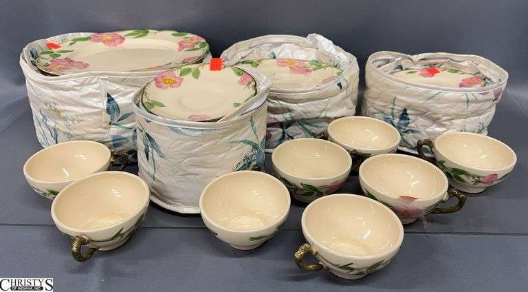 Franciscan Desert Rose Plates, Teacups - 10.5" D of dinner plate - approx 38 pieces image