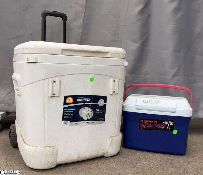 Marine Igloo Cooler 60 qt and Small Lunch Box Cooler image