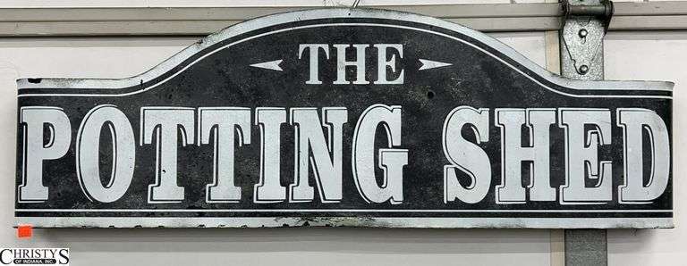 Metal Rustic Farmhouse "The Potting Shed' Metal Sign 39x13" image