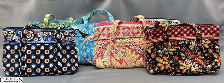 6 Vera Bradley Ladies Handbags - 12" x 17" overall of largest image