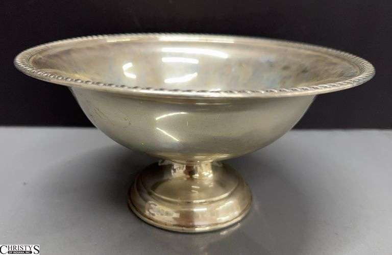 Sterling Weighted Compote 9" Round 4.5" Tall image