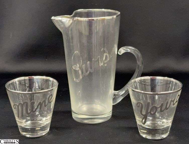 "Mine, Yours, Ours" 3pc Cocktail Set - 6" of pitcher image