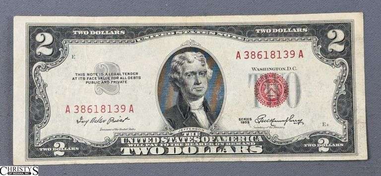 Series 1953 Red Seal $2 Note (Priest-Humphrey) image