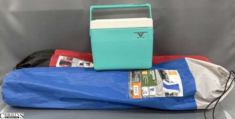 Small Cooler and 2 Camp Chairs image