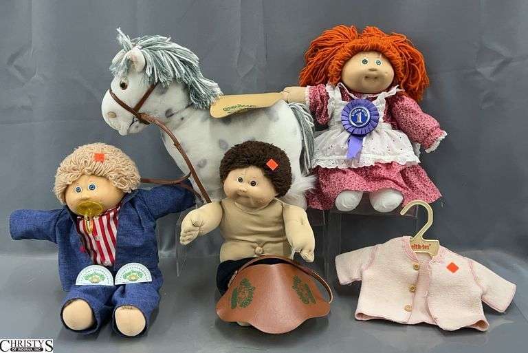 3 Cabbage Patch and Stuffed Show Pony Dolls image