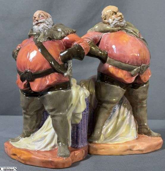 Royal Doulton Falstaff Figurine Bookends - 4" x 7" of each image