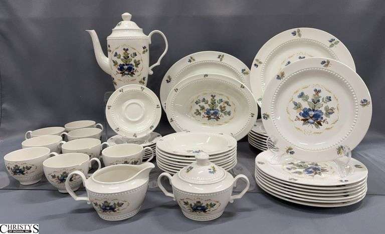 Royal Cauldron Bristol Ironstone "Turo" Dishes, Approx 40pcs  - 11" of dinner plate - some chipping image