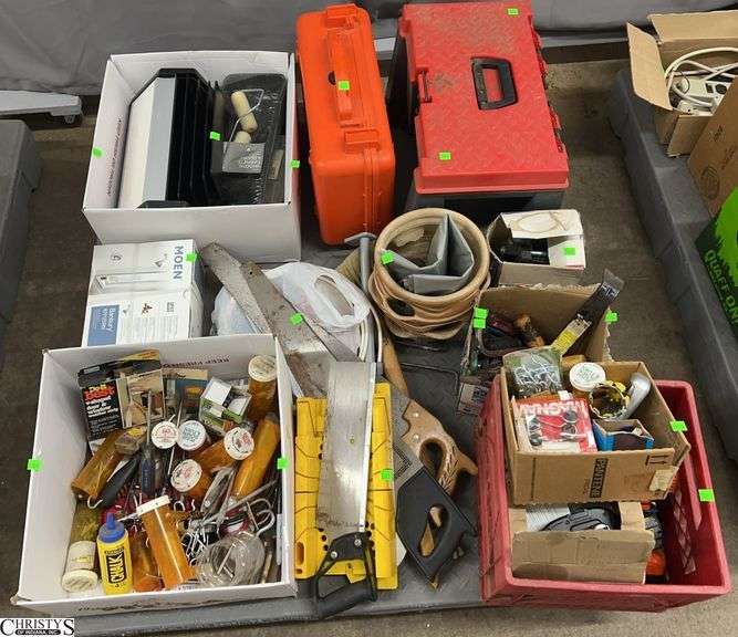 Skid of Hand Tools, Hardware, Tool Cases, Misc - SKID NOT INCLUDED image