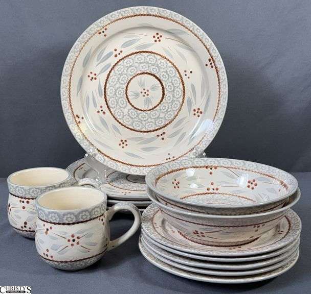 Temptations Old World Gray Ovenware Dishes - 13pcs - 10.5" of dinner plate image