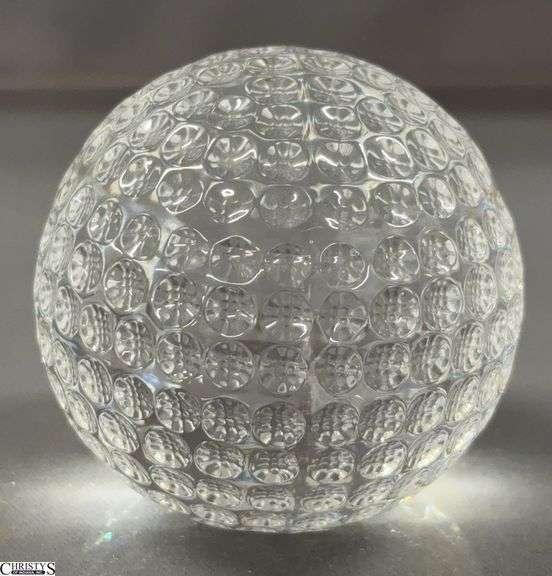 Waterford Crystal Golf Ball Paperweight - 2" image