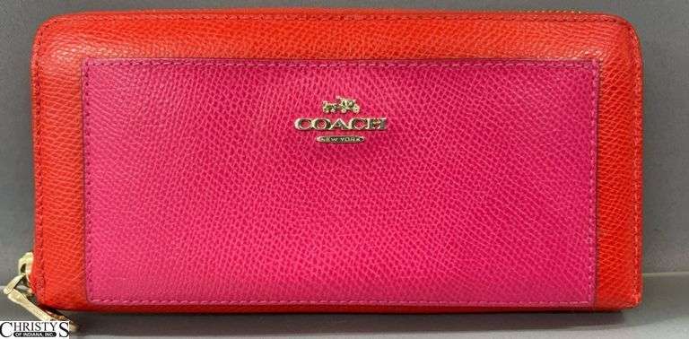 Coach Ladies Two Tone Zip Wallet - 8" x 4 image