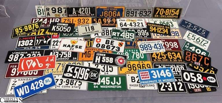 Cereal Promotional State and International License Plates  Approx 5x2.25" image