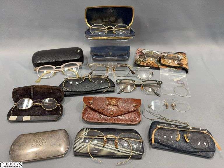 Vintage Prescription Eye Glasses and Empty Cases image