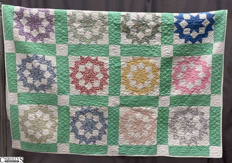 Handmade Patchwork Paddock Quilt - 62" x 59" image