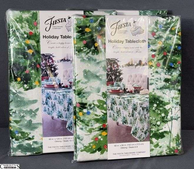 3 Fiesta Tableware Holiday Tablecloths - NIP - 60" x 84, 60" x 120", 60" x 102" image