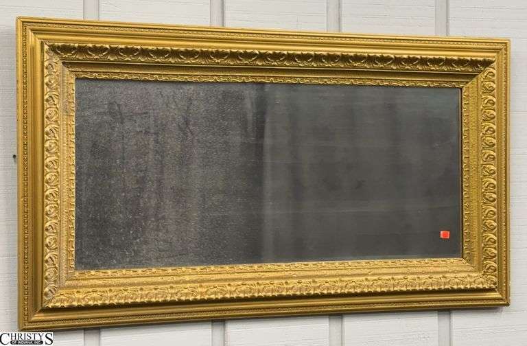 Gold Framed Rectangular Mirror 50x28" image
