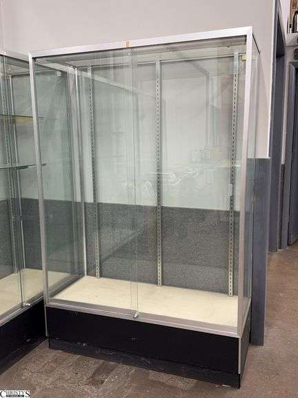 2 Door Showcase NO KEYS, SHELVES, OR BRACKETS. 48x20x72 image