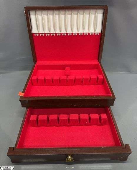 Wooden Flatware Empty Chest - 14.5" x 11" x 5" image