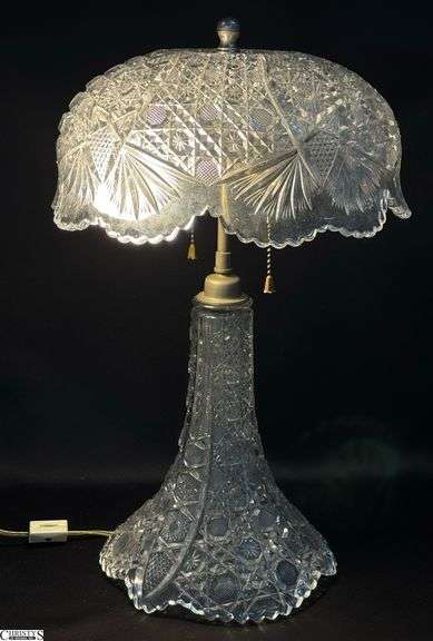 Cambridge EAPG Table Lamp - 17" x 10.5" overall - one socket may not work image