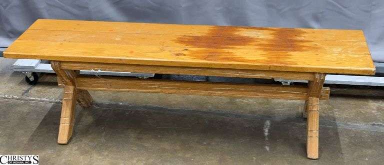 Wooden Bench With Stains 60x16x18 image
