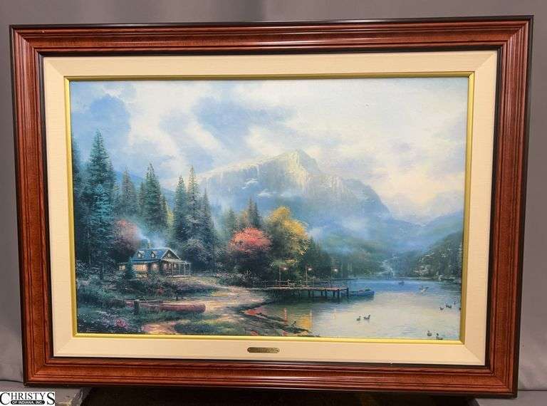 "End of the Perfect Day II" Thomas Kinkade Giclee on Canvas - 45" x 33" frame image