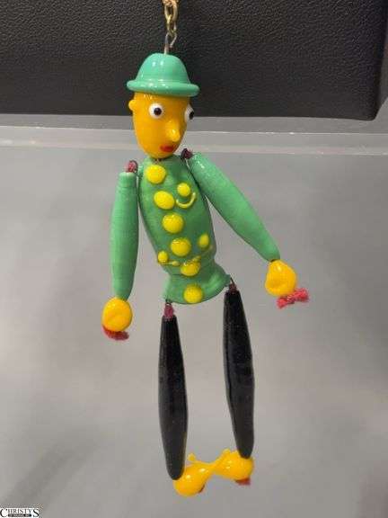 Art Glass Figural Pendant 4" Tall in a Rope Necklace image