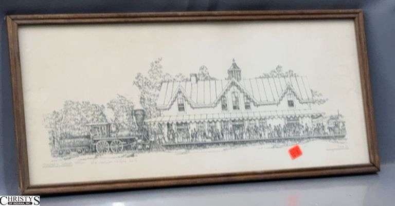 Pewee Valley Train Station Art, Plate IIV, 134/500 and Measures 24x11" image