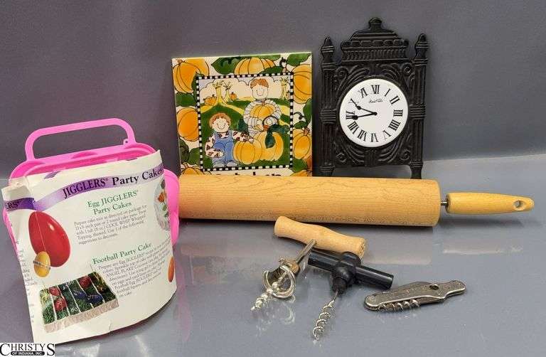 Cooking Utensils, Rolling Pin, Trivet, Corkscrew image