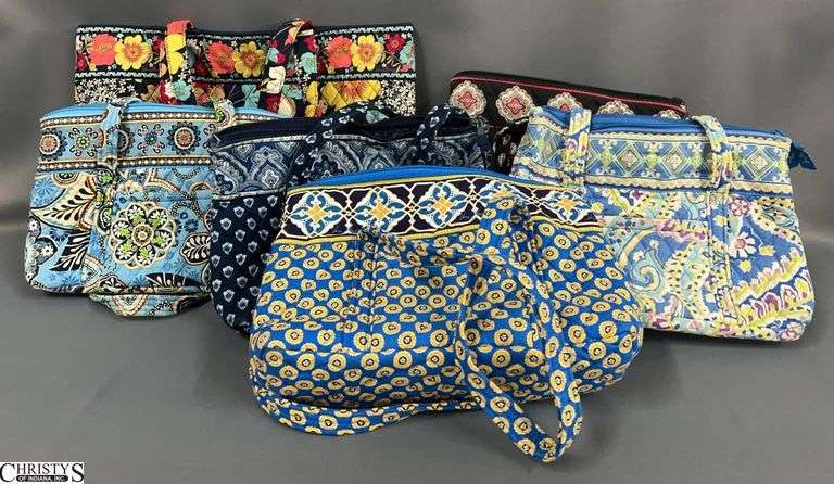 6 Vera Bradley Ladies Handbags - 17" x 22" approx of largest image