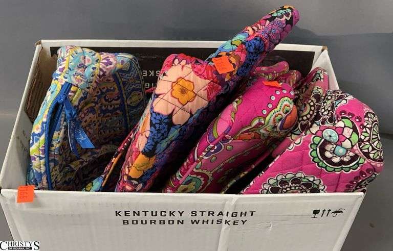 4 Vera Bradley Ladies Handbags - 15" x 8" of largest - some wear image