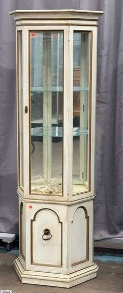Lighted Curio Cabinet - 24" x 11" x 68" - needs repair image