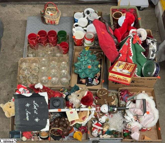 Skid of Christmas - Glasses, Tabletop Decor, Mugs, Misc - SKID NOT INCLUDED image