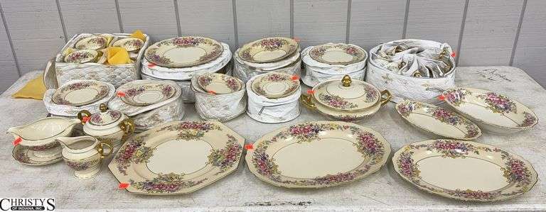 Continental Ivory Floral Pattern China - 10" of dinner plate - Approx 110 pieces image