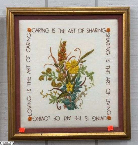Needle Work Framed Inspirational Art 19x21" image