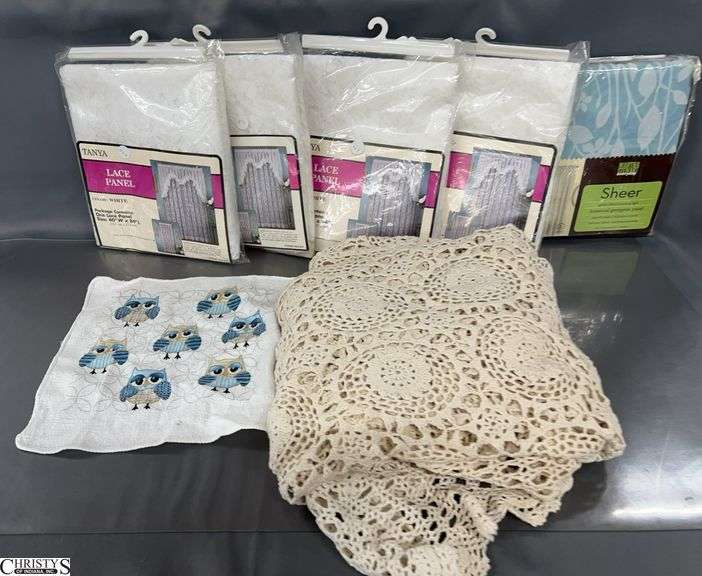 Lace Curtain Panels, Sheers, Tablecloth - 40" x 84" of panels image