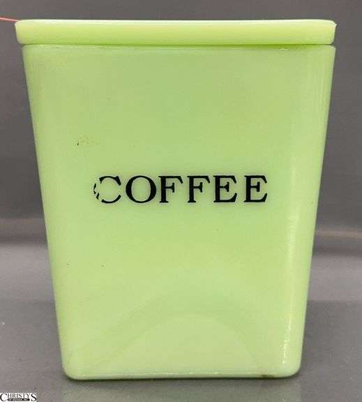 UV Reactive Lidded Glass Coffee Canister - 4.5" x 4.5" x 5" image