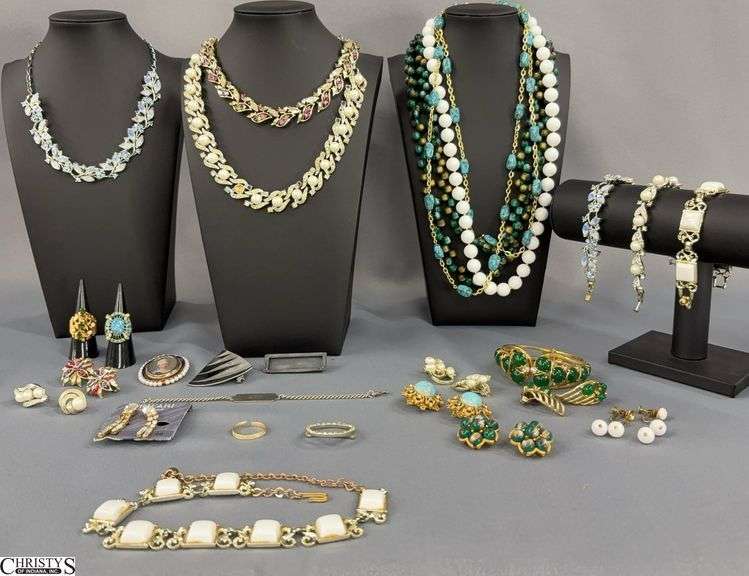 Ladies Assorted Costume Jewelry - Necklaces, Clip Earrings, Bracelets - Some wear image