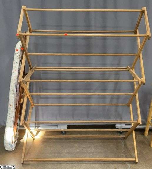 Quilt Drying Rack 48x25x63, Wooden Frame Ironing Board image