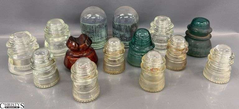 Glass Insulators - Hemingray and Others - 5" of largest image